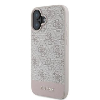 Etui Guess 4G Bottom Stripe na iPhone 16 Plus 6.7" - różowe
