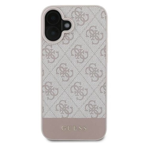 Etui Guess 4G Bottom Stripe na iPhone 16 Plus 6.7" - różowe Etui Guess 4G Bottom Stripe na iPhone 16 Plus 6.7" - różowe