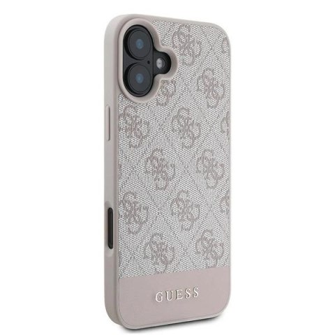 Etui Guess 4G Bottom Stripe na iPhone 16 Plus 6.7" - różowe Etui Guess 4G Bottom Stripe na iPhone 16 Plus 6.7" - różowe