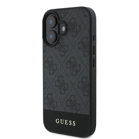 Etui Guess 4G Bottom Stripe na iPhone 16 Plus 6.7" - szare Etui Guess 4G Bottom Stripe na iPhone 16 Plus 6.7" - szare