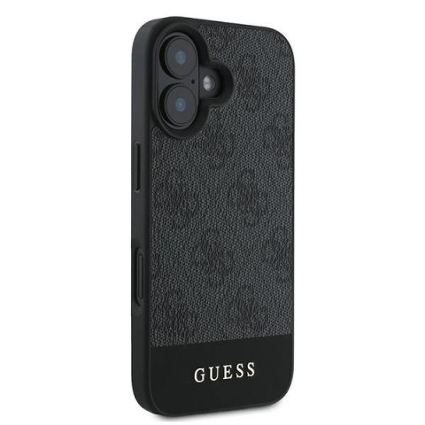 Etui Guess 4G Bottom Stripe na iPhone 16 Plus 6.7" - szare Etui Guess 4G Bottom Stripe na iPhone 16 Plus 6.7" - szare