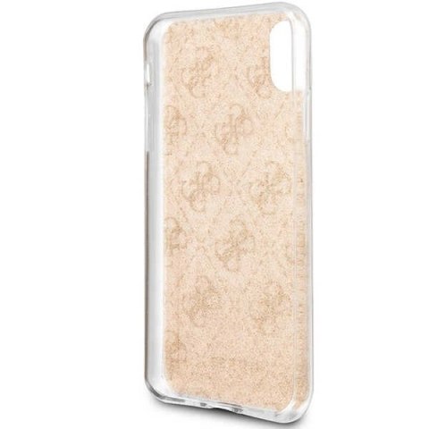 Etui Guess 4G Glitter na iPhone X / Xs - złote Etui Guess 4G Glitter na iPhone X / Xs - złote