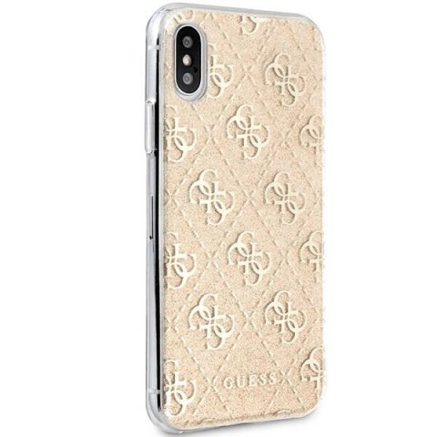 Etui Guess 4G Glitter na iPhone X / Xs - złote Etui Guess 4G Glitter na iPhone X / Xs - złote