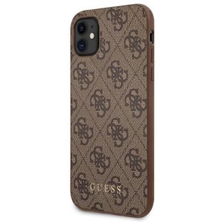 Etui Guess 4G Metal Gold Logo na iPhone 11 / Xr 6,1" - brązowe