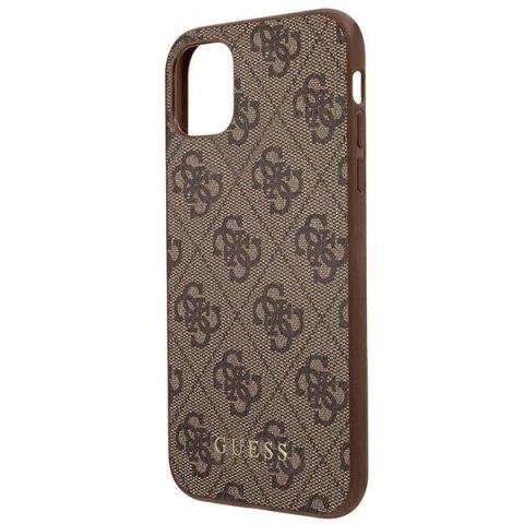 Etui Guess 4G Metal Gold Logo na iPhone 11 / Xr 6,1" - brązowe Etui Guess 4G Metal Gold Logo na iPhone 11 / Xr 6,1" - brązowe