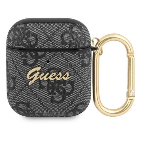 Etui Guess 4G Script Metal Collection na AirPods 1 / 2 - szare Etui Guess 4G Script Metal Collection na AirPods 1 / 2 - szare