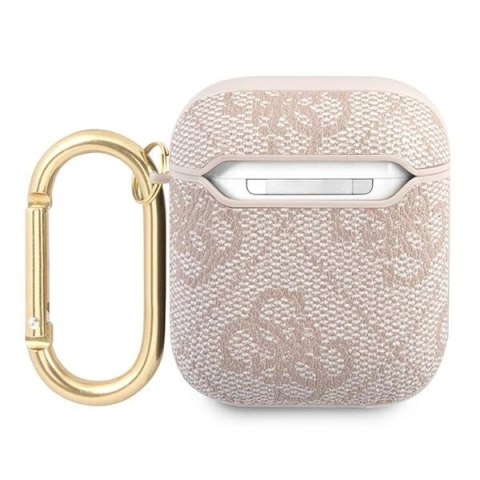Etui Guess 4G Script Metal Collectionna AirPods 1 / 2 - różowe Etui Guess 4G Script Metal Collectionna AirPods 1 / 2 - różowe