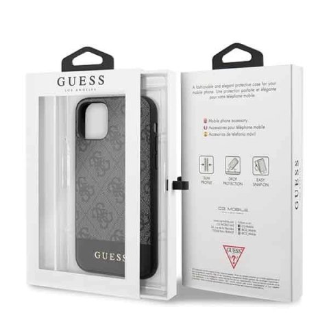 Etui Guess 4G Stripe Collection na iPhone 11 6,1" / Xr - szare
