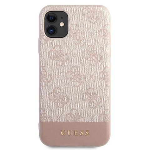 Etui Guess 4G Stripe Collection na iPhone 11 / Xr 6,1" - różowe
