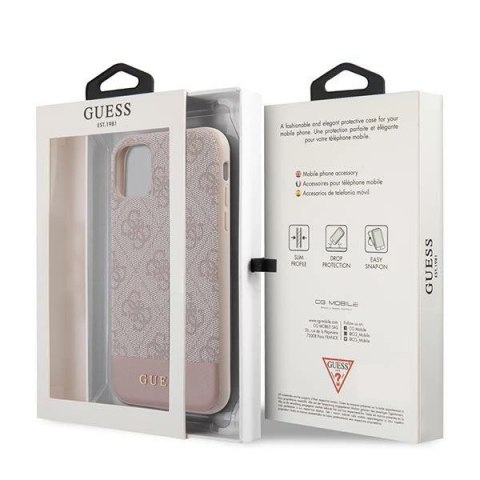 Etui Guess 4G Stripe Collection na iPhone 11 / Xr 6,1" - różowe
