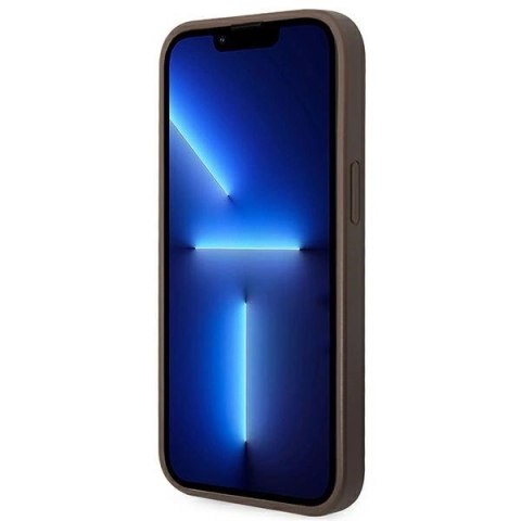 Etui Guess 4G Stripe Collection na iPhone 14 Plus / 15 Plus 6.7" - brązowe