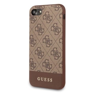 Etui Guess 4G Stripe Collection na iPhone 7 / 8 / SE 2020 / SE 2022 - brązowe