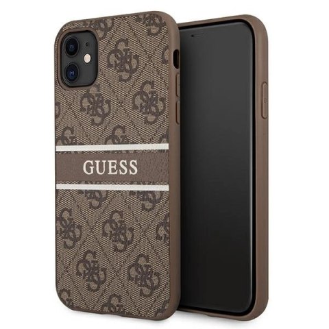 Etui Guess 4G Stripe na iPhone 11 / Xr 6,1" - brązowe Etui Guess 4G Stripe na iPhone 11 / Xr 6,1" - brązowe