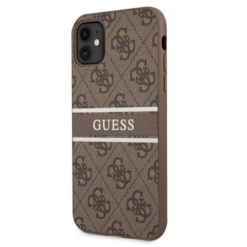 Etui Guess 4G Stripe na iPhone 11 / Xr 6,1" - brązowe Etui Guess 4G Stripe na iPhone 11 / Xr 6,1" - brązowe