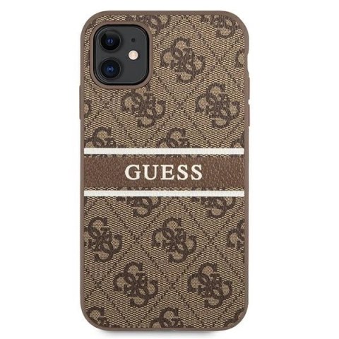 Etui Guess 4G Stripe na iPhone 11 / Xr 6,1" - brązowe Etui Guess 4G Stripe na iPhone 11 / Xr 6,1" - brązowe