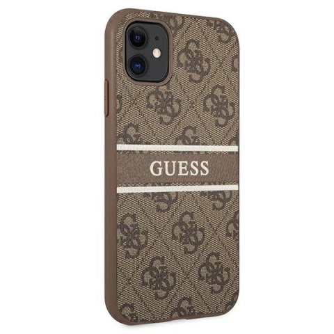 Etui Guess 4G Stripe na iPhone 11 / Xr 6,1" - brązowe Etui Guess 4G Stripe na iPhone 11 / Xr 6,1" - brązowe