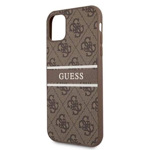 Etui Guess 4G Stripe na iPhone 11 / Xr 6,1" - brązowe Etui Guess 4G Stripe na iPhone 11 / Xr 6,1" - brązowe