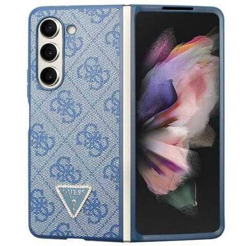 Etui Guess 4G Triangle Strass na Samsung Galaxy Z Fold 5 - niebieskie Etui Guess 4G Triangle Strass na Samsung Galaxy Z Fold 5 - niebieskie