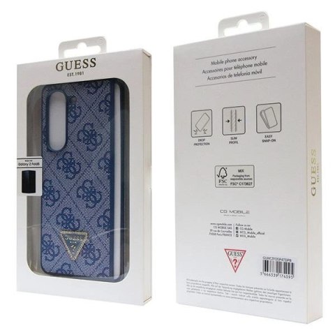 Etui Guess 4G Triangle Strass na Samsung Galaxy Z Fold 5 - niebieskie Etui Guess 4G Triangle Strass na Samsung Galaxy Z Fold 5 - niebieskie