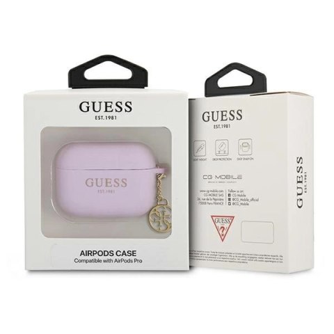 Etui Guess Charm 4G Collection na AirPods Pro - fioletowe Etui Guess Charm 4G Collection na AirPods Pro - fioletowe