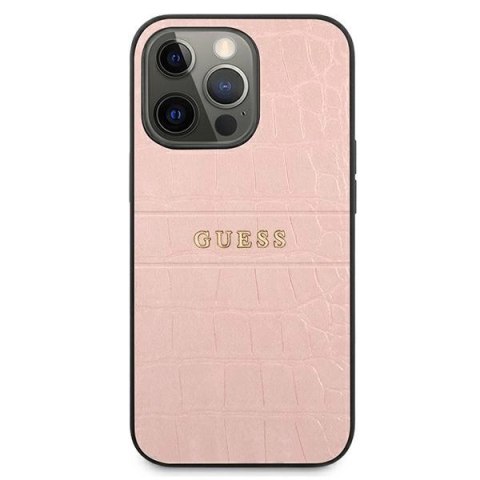 Etui Guess Croco Strap Collection na iPhone 13 Pro / 13 6,1" - różowe Etui Guess Croco Strap Collection na iPhone 13 Pro / 13 6,1" - różowe