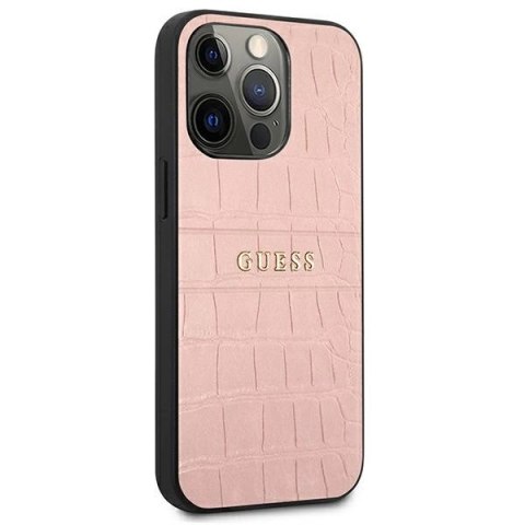 Etui Guess Croco Strap Collection na iPhone 13 Pro / 13 6,1" - różowe Etui Guess Croco Strap Collection na iPhone 13 Pro / 13 6,1" - różowe