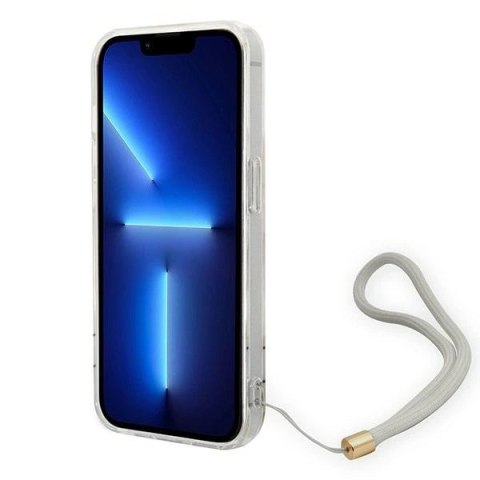 Etui Guess Flower Strap na iPhone 14 Pro 6,1" - fioletowe Etui Guess Flower Strap na iPhone 14 Pro 6,1" - fioletowe