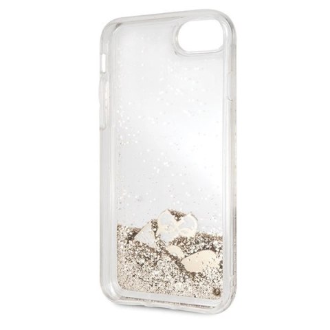 Etui Guess Glitter Hearts na iPhone 7 / 8 / SE 2020 / SE 2022 - złote Etui Guess Glitter Hearts na iPhone 7 / 8 / SE 2020 / SE 2022 - złote