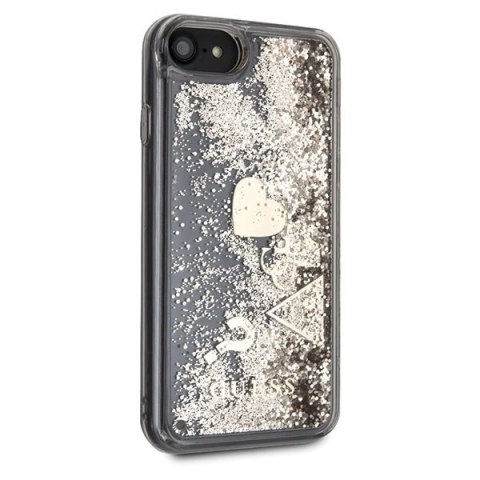 Etui Guess Glitter Hearts na iPhone 7 / 8 / SE 2020 / SE 2022 - złote Etui Guess Glitter Hearts na iPhone 7 / 8 / SE 2020 / SE 2022 - złote