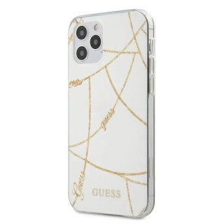 Etui Guess Gold Chain Collection na iPhone 12 Pro Max 6,7" - białe