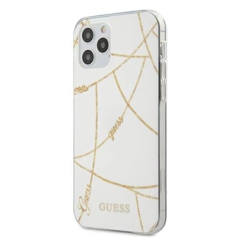 Etui Guess Gold Chain Collection na iPhone 12 Pro Max 6,7" - białe Etui Guess Gold Chain Collection na iPhone 12 Pro Max 6,7" - białe