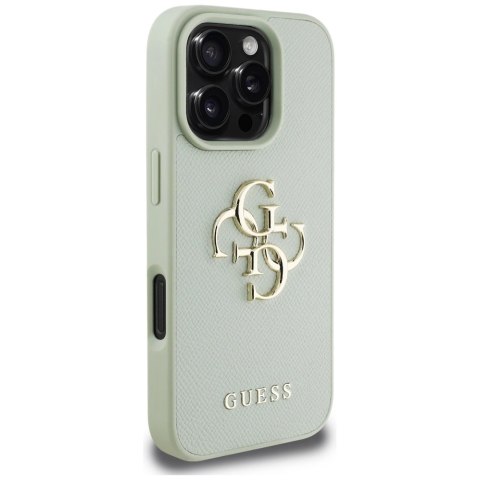 Etui Guess Grained Big 4G Logo Small Classic Logo na iPhone 16 Pro Max - zielone