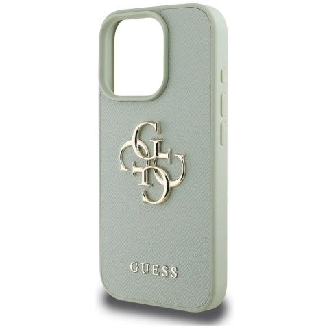 Etui Guess Grained Big 4G Logo Small Classic Logo na iPhone 16 Pro Max - zielone