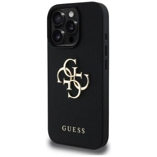 Etui Guess Grained Big 4G Logo Small Classic Logo na iPhone 16 Pro - czarne