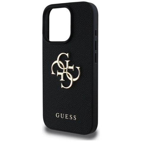 Etui Guess Grained Big 4G Logo Small Classic Logo na iPhone 16 Pro - czarne Etui Guess Grained Big 4G Logo Small Classic Logo na iPhone 16 Pro - czarne