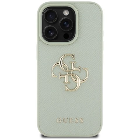 Etui Guess Grained Big 4G Logo Small Classic Logo na iPhone 16 Pro - zielone Etui Guess Grained Big 4G Logo Small Classic Logo na iPhone 16 Pro - zielone