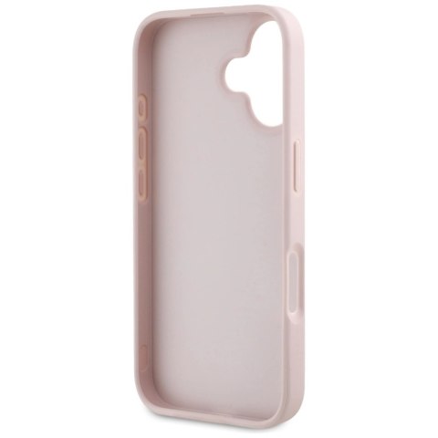 Etui Guess Grained Big 4G Logo Small Classic Logo na iPhone 16 - różowe Etui Guess Grained Big 4G Logo Small Classic Logo na iPhone 16 - różowe