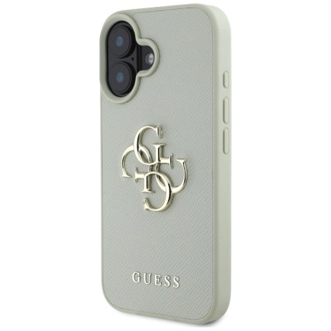 Etui Guess Grained Big 4G Logo Small Classic Logo na iPhone 16 - zielone Etui Guess Grained Big 4G Logo Small Classic Logo na iPhone 16 - zielone