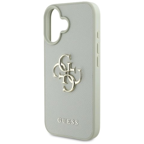 Etui Guess Grained Big 4G Logo Small Classic Logo na iPhone 16 - zielone Etui Guess Grained Big 4G Logo Small Classic Logo na iPhone 16 - zielone