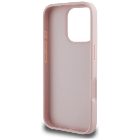 Etui Guess Hot Stamp 4G Pattern Triangle Metal Logo na iPhone 16 Pro - różowe Etui Guess Hot Stamp 4G Pattern Triangle Metal Logo na iPhone 16 Pro - różowe
