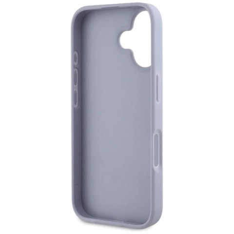 Etui Guess Hot Stamp 4G Pattern Triangle Metal Logo na iPhone 16 - fioletowe