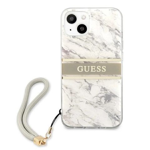 Etui Guess Marble Strap Collection na iPhone 13 mini 5,4" - szare