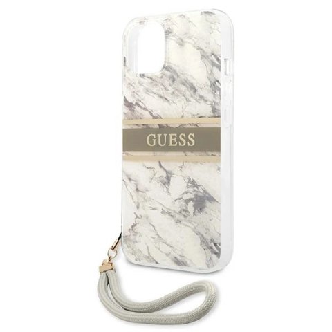 Etui Guess Marble Strap Collection na iPhone 13 mini 5,4" - szare