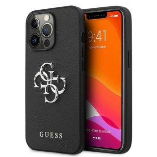 Etui Guess Saffiano 4G Metal Logo na iPhone 13 Pro / 13 6,1" - czarne