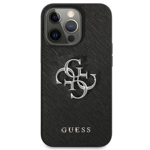 Etui Guess Saffiano 4G Metal Logo na iPhone 13 Pro / 13 6,1" - czarne Etui Guess Saffiano 4G Metal Logo na iPhone 13 Pro / 13 6,1" - czarne