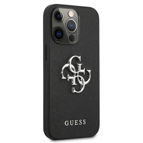 Etui Guess Saffiano 4G Metal Logo na iPhone 13 Pro / 13 6,1" - czarne Etui Guess Saffiano 4G Metal Logo na iPhone 13 Pro / 13 6,1" - czarne
