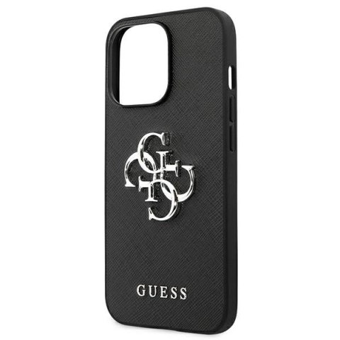 Etui Guess Saffiano 4G Metal Logo na iPhone 13 Pro / 13 6,1" - czarne Etui Guess Saffiano 4G Metal Logo na iPhone 13 Pro / 13 6,1" - czarne
