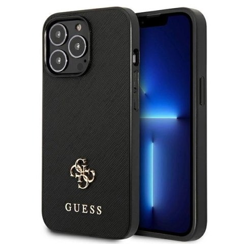 Etui Guess Saffiano 4G Small Metal Logo na iPhone 13 Pro / 13 6,1" - czarne Etui Guess Saffiano 4G Small Metal Logo na iPhone 13 Pro / 13 6,1" - czarne
