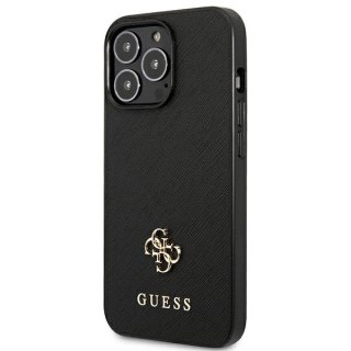 Etui Guess Saffiano 4G Small Metal Logo na iPhone 13 Pro / 13 6,1" - czarne