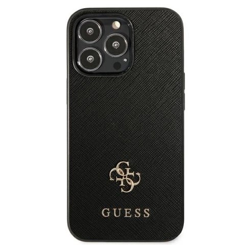Etui Guess Saffiano 4G Small Metal Logo na iPhone 13 Pro / 13 6,1" - czarne Etui Guess Saffiano 4G Small Metal Logo na iPhone 13 Pro / 13 6,1" - czarne